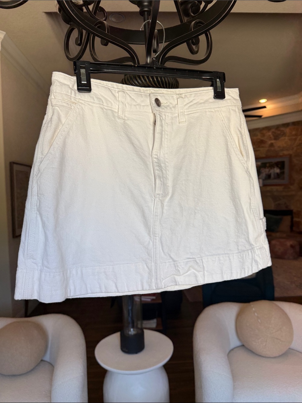 Lee White Womens Denim Skirt